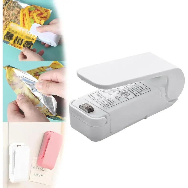 Travel Friendly Portable Small Sealing Machines Storage Plastic For Food Snack Vegetables Sealing Machines Kitchen Accessories
