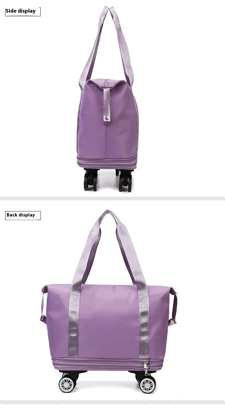 Oxford cloth large capacity travel bag Dry wet separation storage business travel luggage bag Detachable universal wheel