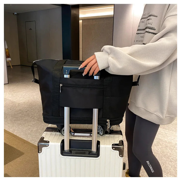 Oxford cloth large capacity travel bag Dry wet separation storage business travel luggage bag Detachable universal wheel