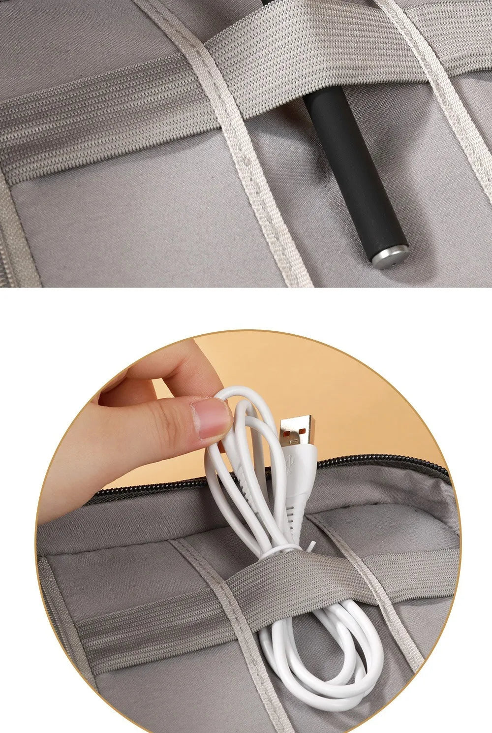 Three Layer Digital Bag Multifunctional Travel Portable Accessories Sorting Bag Large Capacity Power Supply Accessories Bag