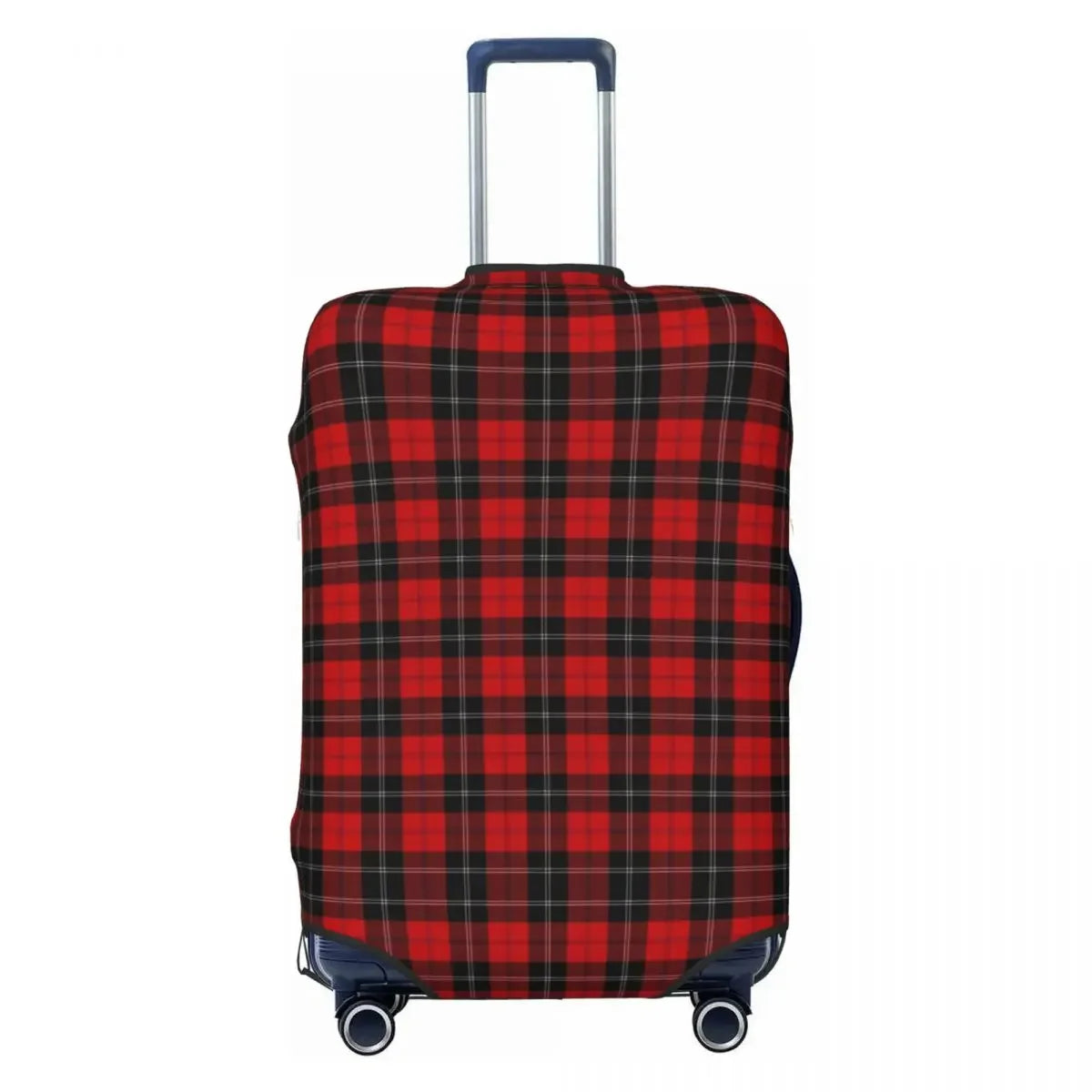 Custom Black White Gingham Plaid Luggage Cover Cute Check Pattern Suitcase Protector Covers Suit For 18-32 inch