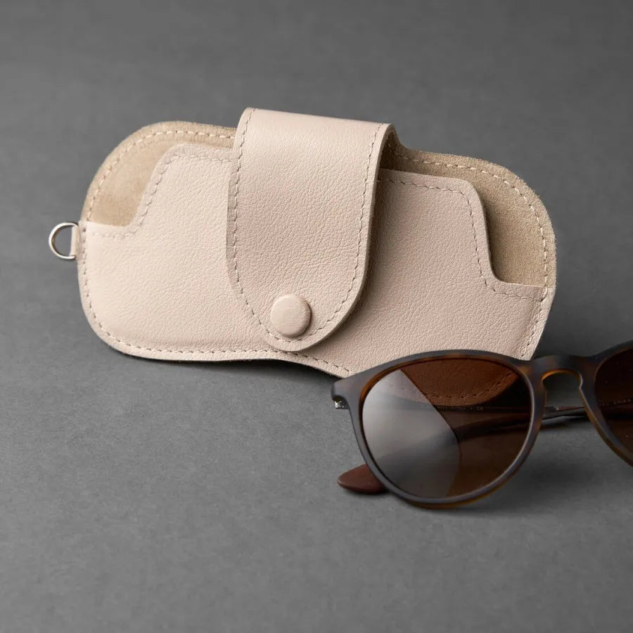 Unisex Glasses Bag Hanging Sunglasses Reading Myopia Glasses Protective Storage Cover PU Leather Portable Travel Eyewear Holder