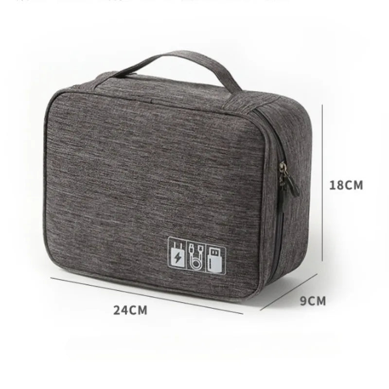 Electronic Accessory Bag Portable Travel Cable Organizer Waterproof Double Layer Cable Organizer Cable Phone Charger Flash Drive