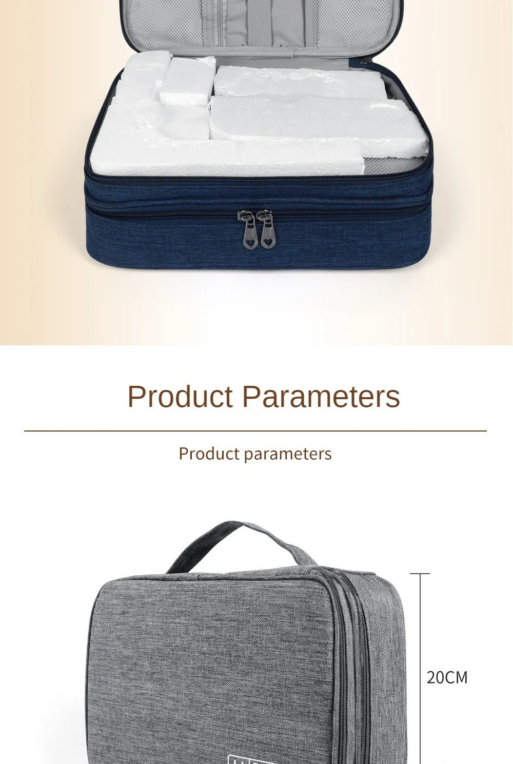 Three Layer Digital Bag Multifunctional Travel Portable Accessories Sorting Bag Large Capacity Power Supply Accessories Bag