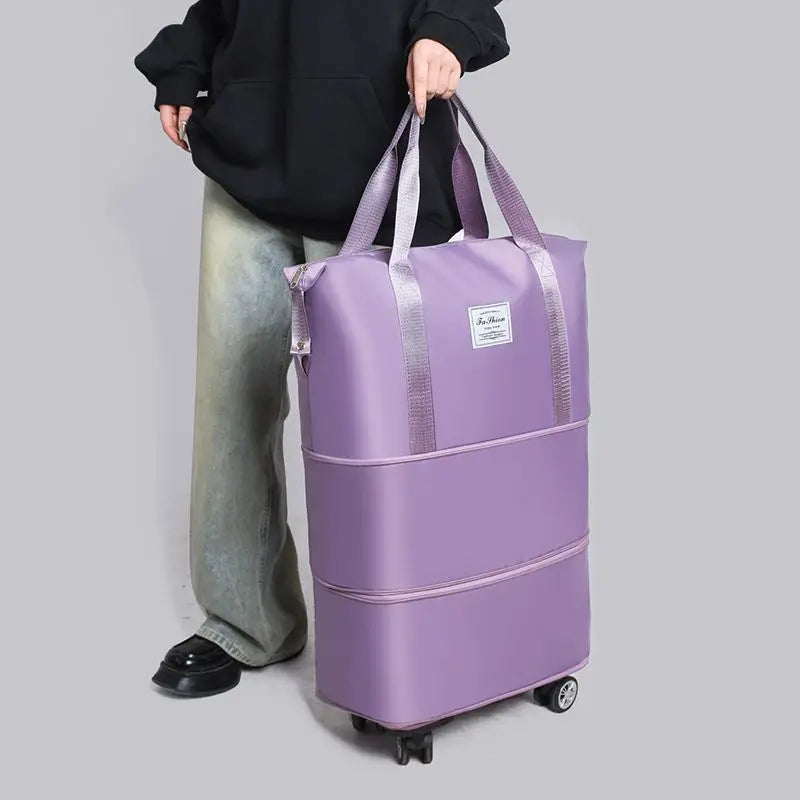 Oxford cloth large capacity travel bag Dry wet separation storage business travel luggage bag Detachable universal wheel