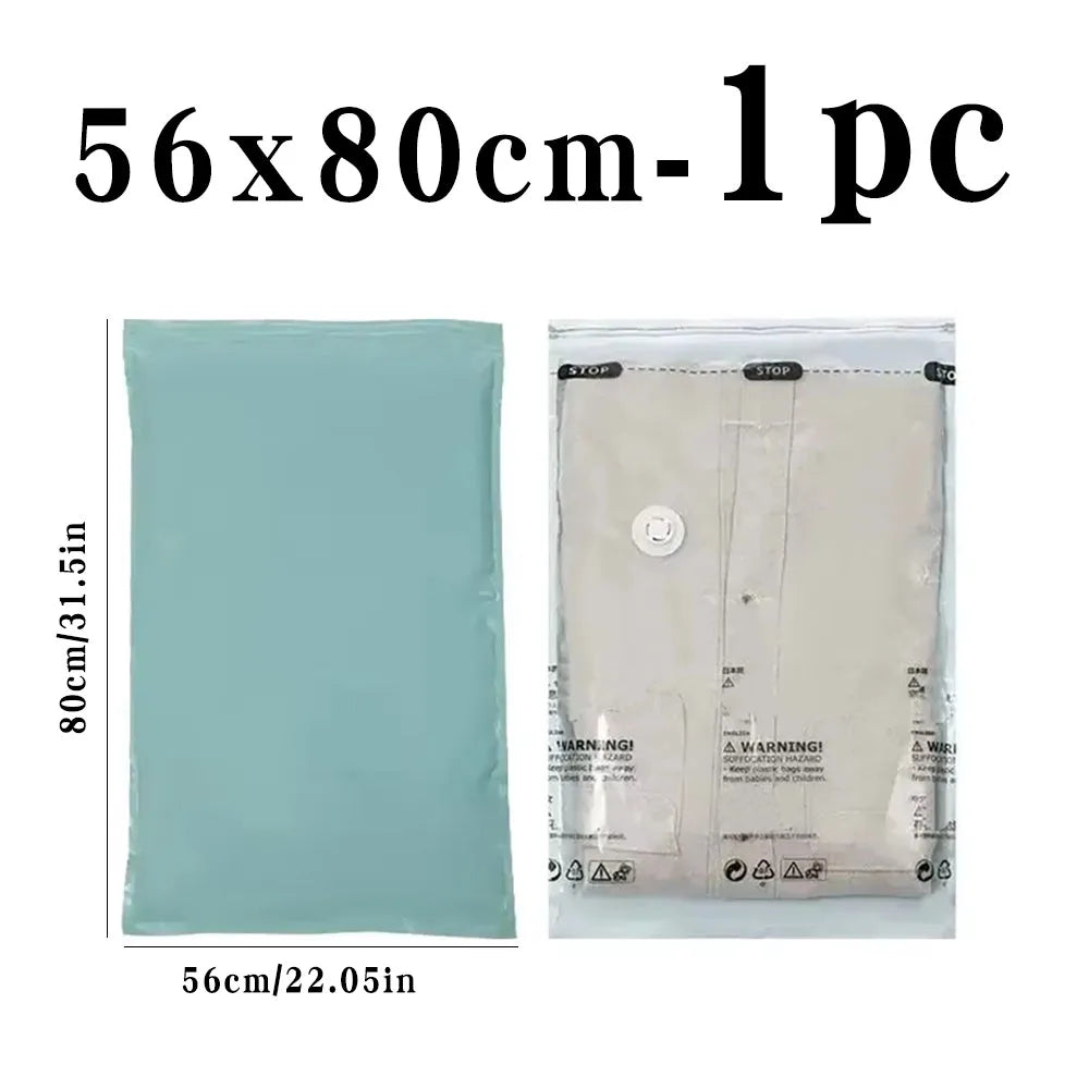 No Need Pump Vacuum Large Plastic Storage Bags Storing Clothes Blankets Reusable Compression Empty Bag Travel Accessories