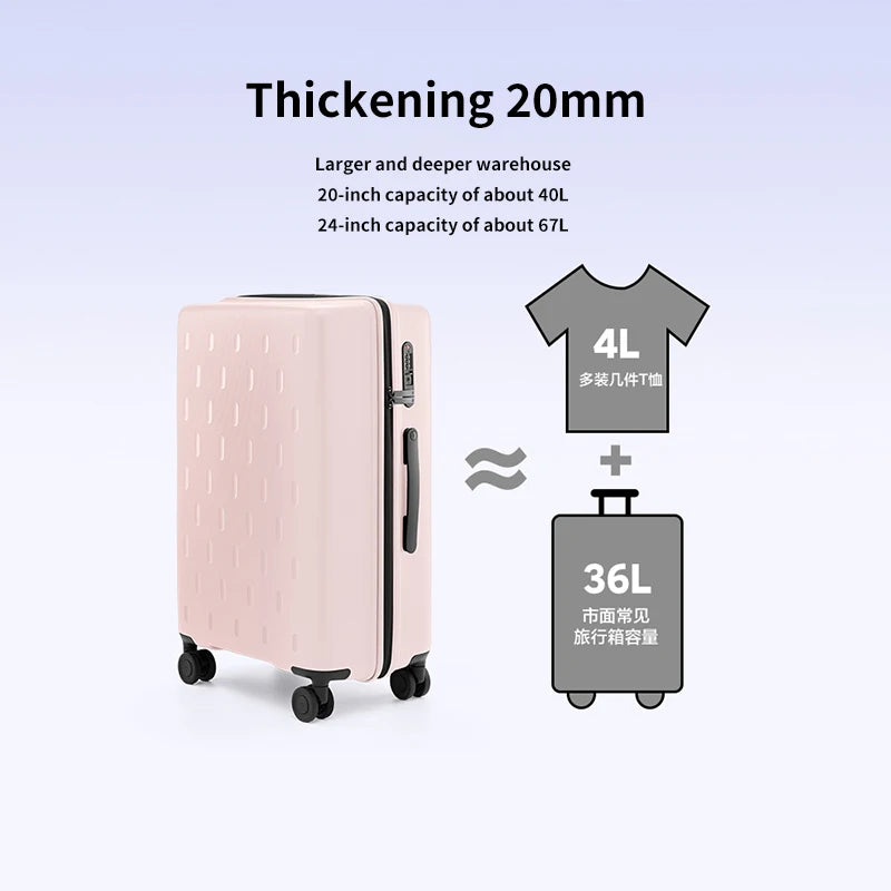 Xiaomi suitcase luggage case men and women 20/24 inch large-capacity colorful ultra-light Mijia suitcase boarding password box