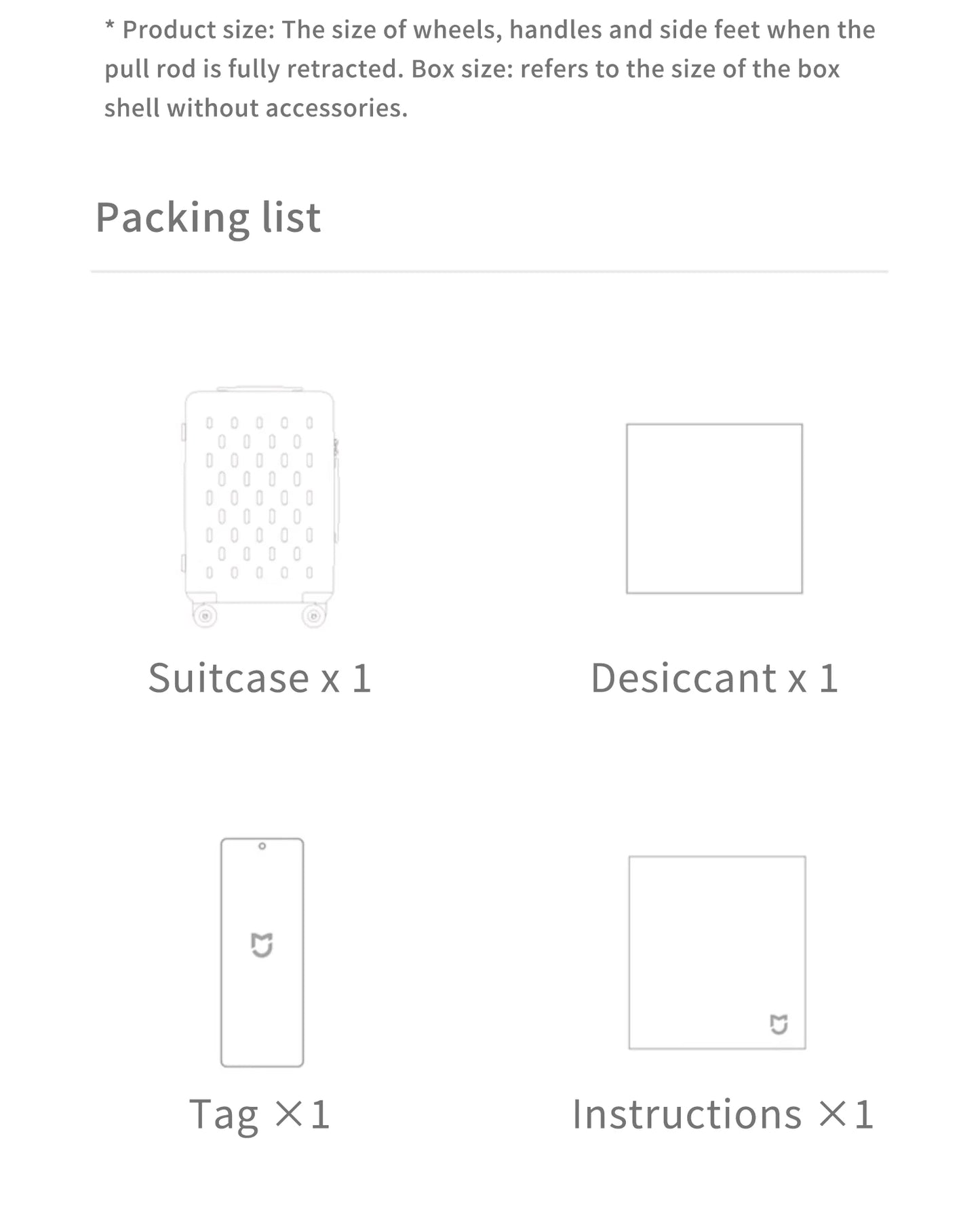 Xiaomi suitcase luggage case men and women 20/24 inch large-capacity colorful ultra-light Mijia suitcase boarding password box