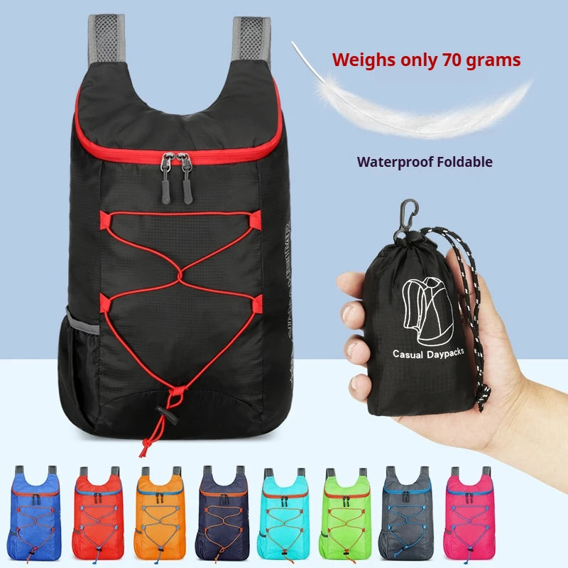 Small Foldable Lightweight Waterproof Portable Multifunctional Sports Backpack for Men Outdoor Camping Hiking Travel