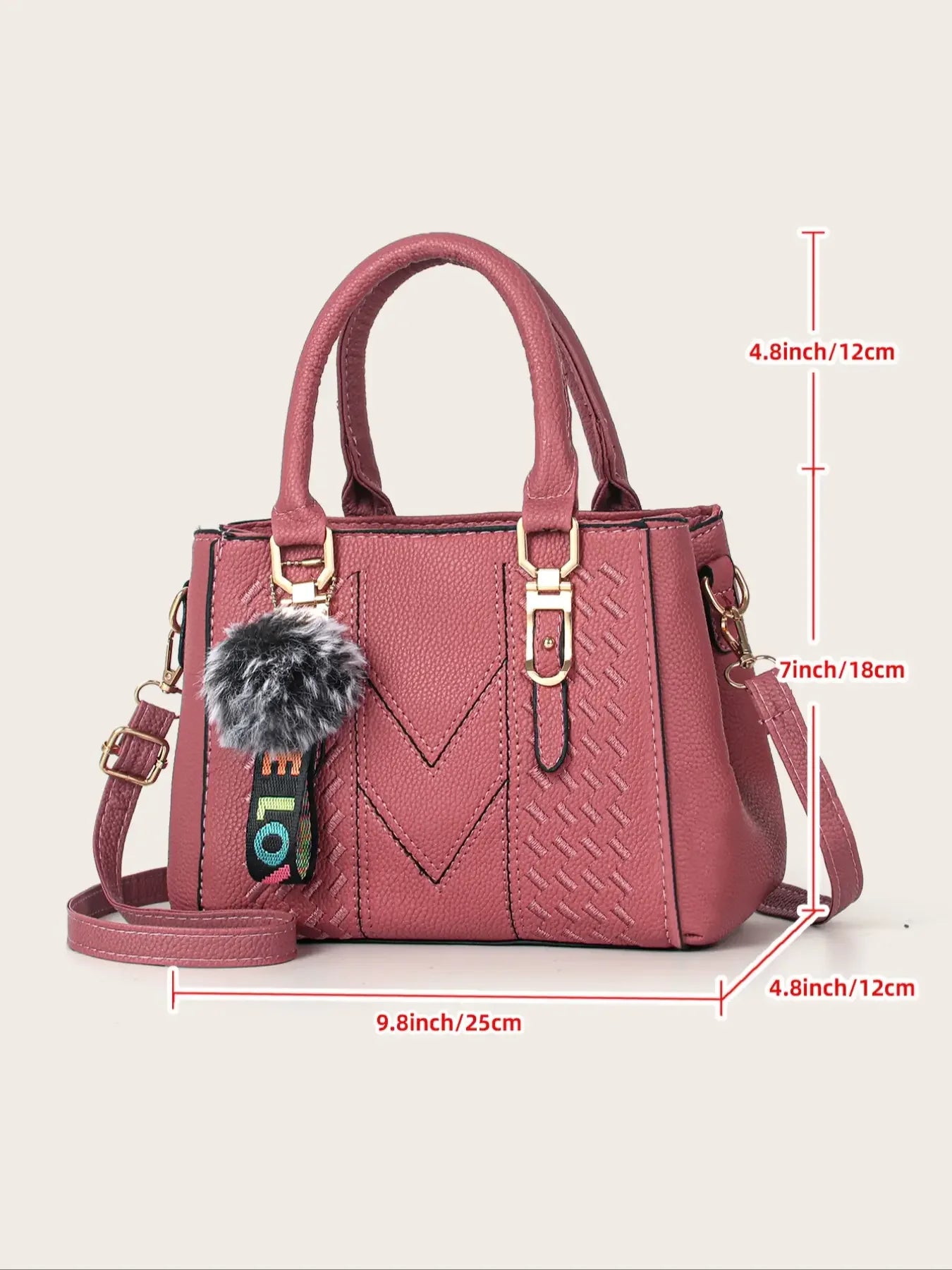 Fashionable large capacity embroidered women's crossbody bag, casual handbag for daily use