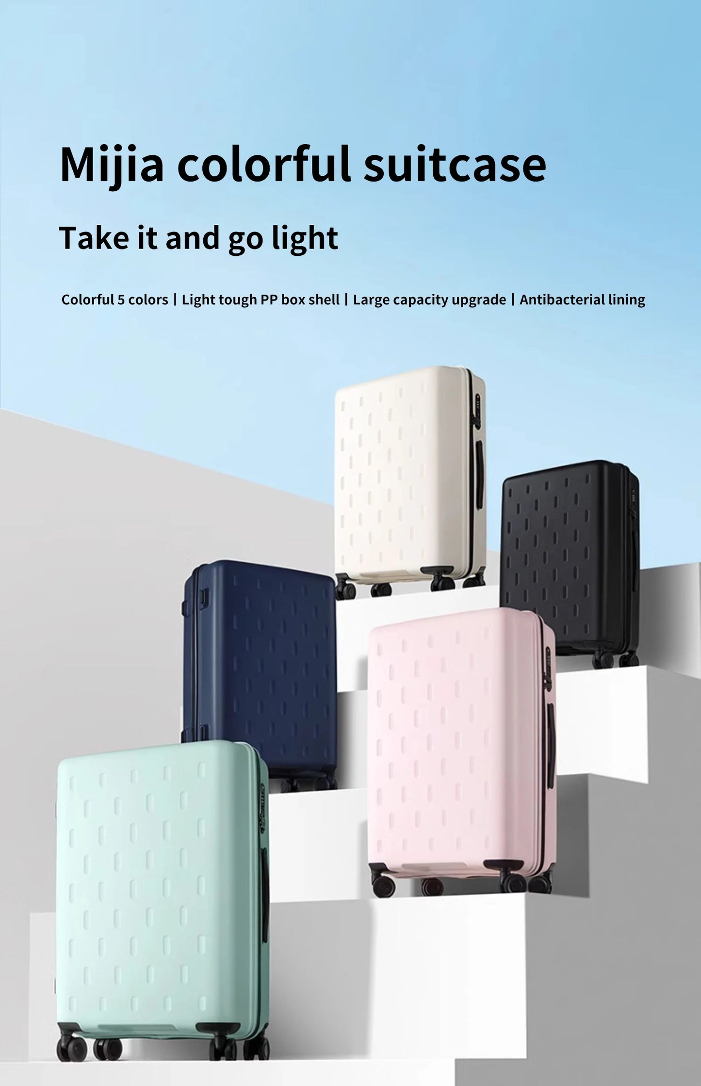 Xiaomi suitcase luggage case men and women 20/24 inch large-capacity colorful ultra-light Mijia suitcase boarding password box
