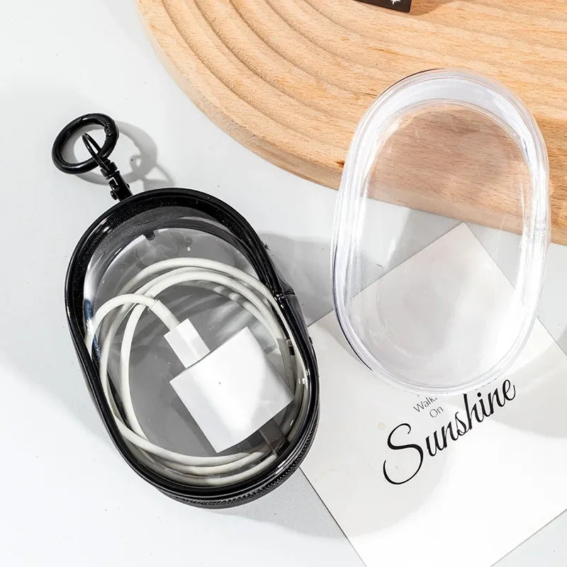 Transparent Travel Cable Organizer - Portable Charger Case with Accessories Storage Bag for Home/Office Ideal for as a pendant.