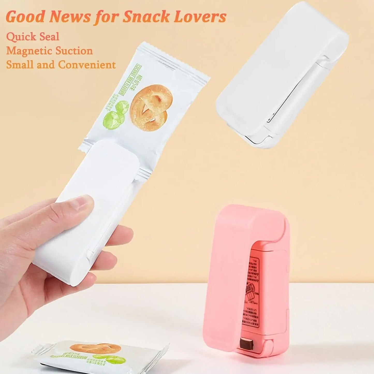 Travel Friendly Portable Small Sealing Machines Storage Plastic For Food Snack Vegetables Sealing Machines Kitchen Accessories