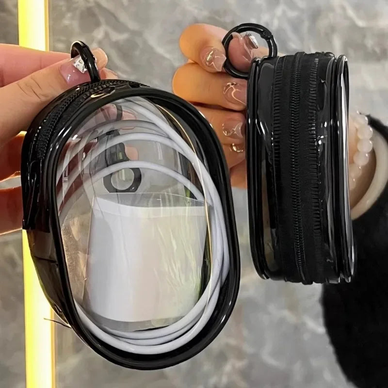 Transparent Travel Cable Organizer - Portable Charger Case with Accessories Storage Bag for Home/Office Ideal for as a pendant.