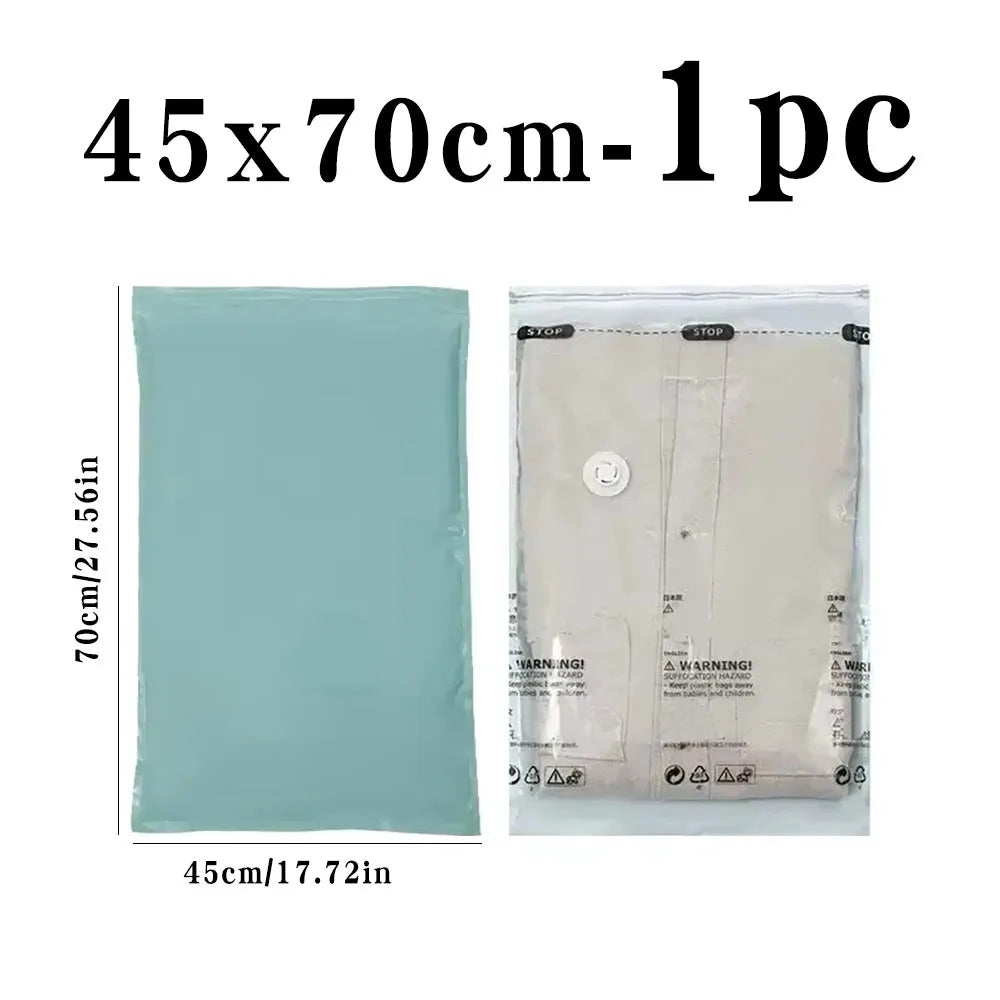 No Need Pump Vacuum Large Plastic Storage Bags Storing Clothes Blankets Reusable Compression Empty Bag Travel Accessories