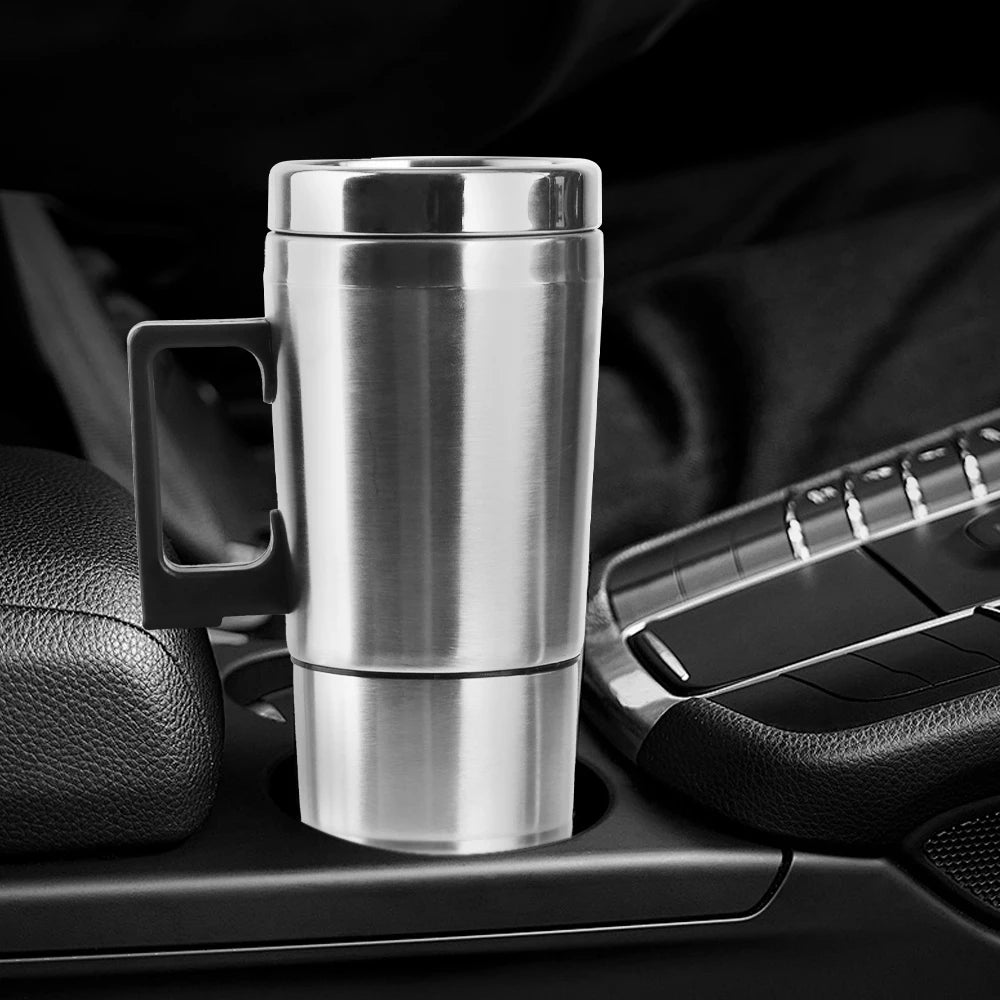 23Cup Camping Travel Kettle Electric Heating Car Kettle Stainless Steel 12V/24V 300ml Auto Accessories