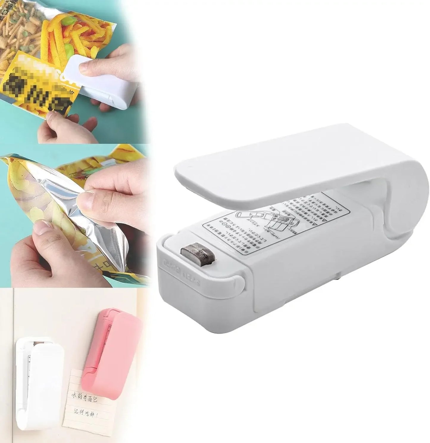 Travel Friendly Portable Small Sealing Machines Storage Plastic For Food Snack Vegetables Sealing Machines Kitchen Accessories