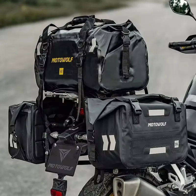 MOTOWOLF Motorcycle Bags Waterproof Outdoor Large Capacity Motorcycle Luggage Saddle Bag