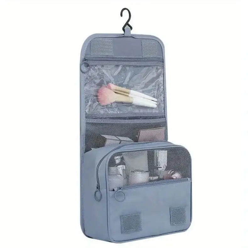 Portable Travel Toiletry Bag, Waterproof Hanging Storage Bag, Mesh Pockets Hook Cosmetic Bag, Travel Accessories,Makeup Bags