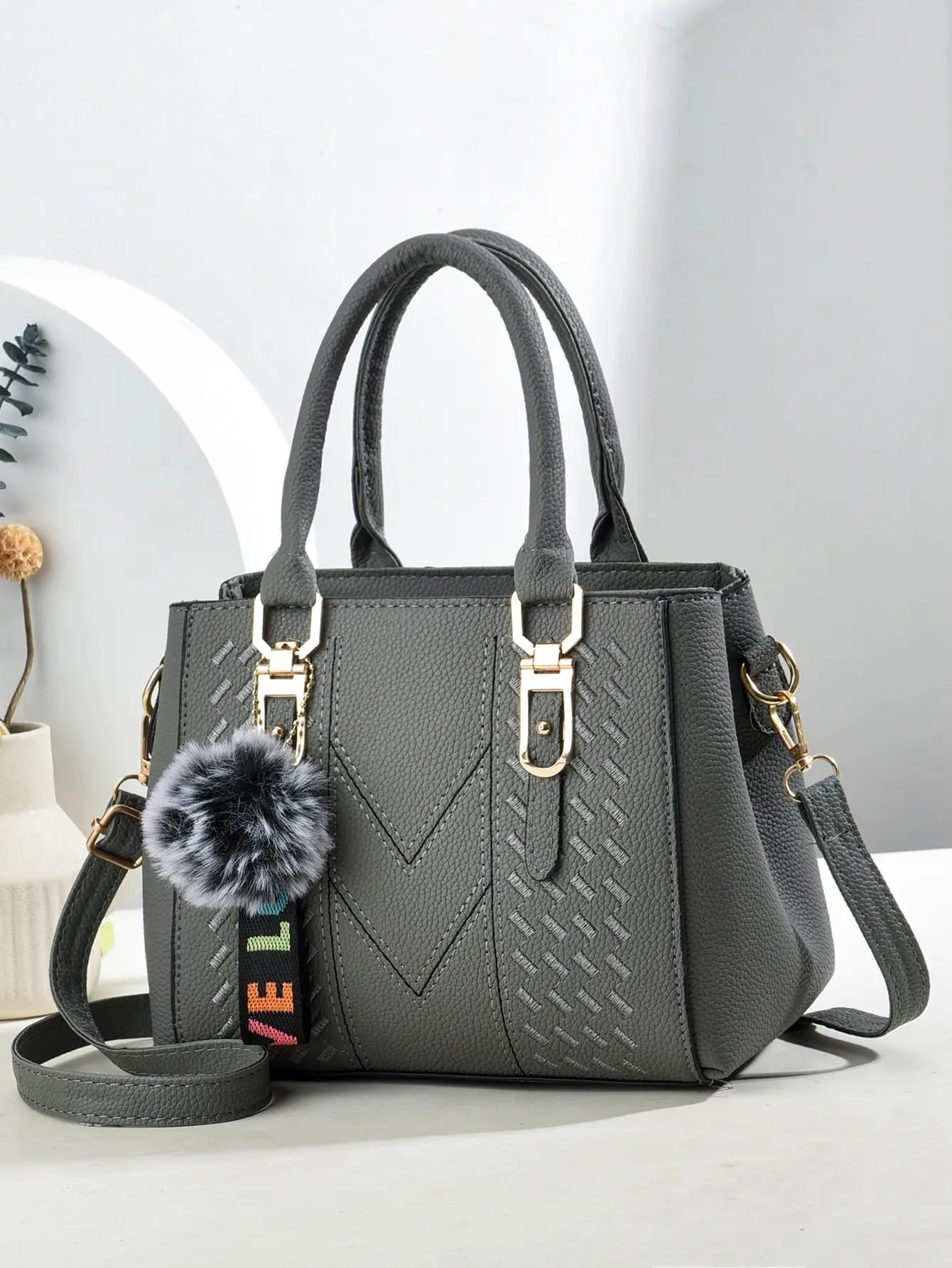 Fashionable large capacity embroidered women's crossbody bag, casual handbag for daily use