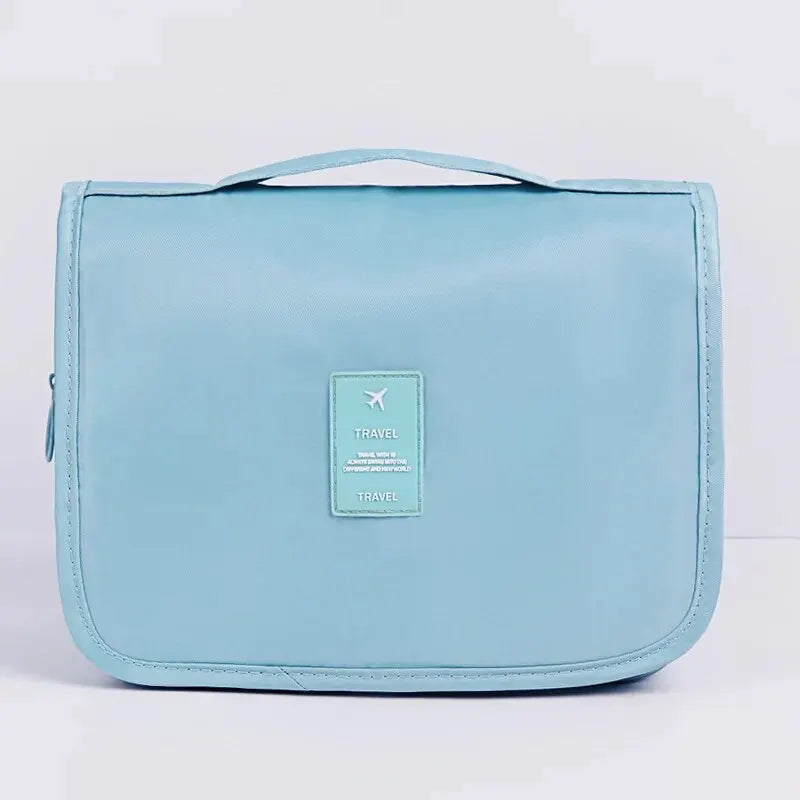 Portable Travel Toiletry Bag, Waterproof Hanging Storage Bag, Mesh Pockets Hook Cosmetic Bag, Travel Accessories,Makeup Bags